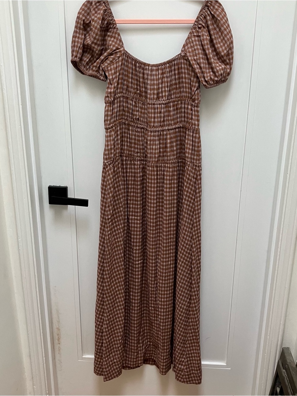 Reformation Rhett Midi Dress in Audrie Check - Size 4 - Picture 6 of 13